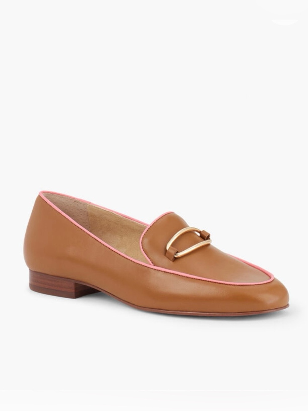 Talbots Cassidy Leather Loafer with Pink Trim - Women